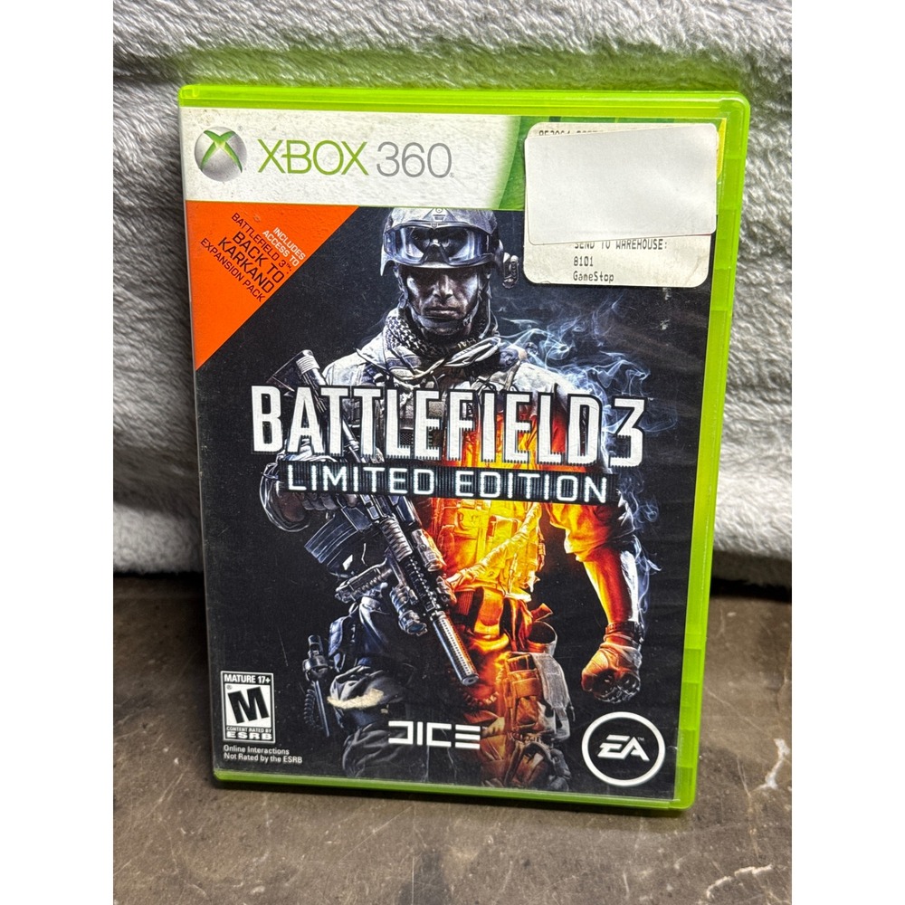 EA Battlefield 3 Limited Edition Xbox 360 NTSC Shooter Game